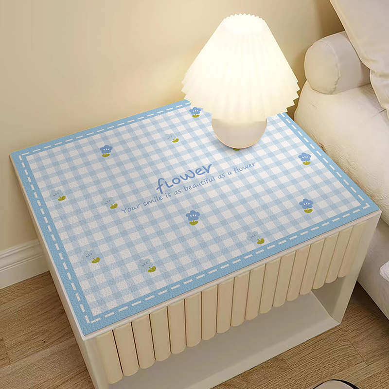 床头柜盖布环保柔软皮革桌垫桌布冰箱防尘保护套罩洗衣机防水盖巾 - 图2