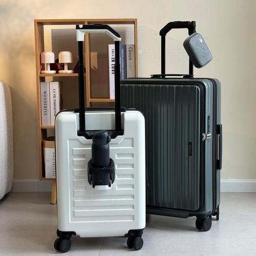 漫游新款侧开盖行李箱可扩展拉杆箱拉链20寸24旅行箱登机皮箱女男