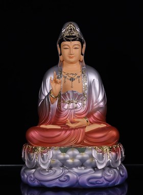 新品全堂佛佛像家用坐莲观音菩萨如来佛祖地藏P王弥勒笑佛娑婆三