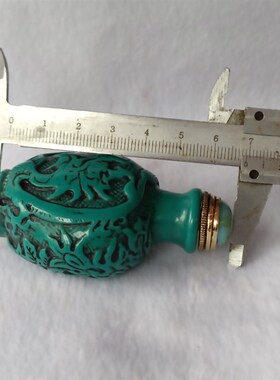 新品古玩收藏仿k红珊瑚鼻烟壶双面雕工烟具内画鼻烟壶把玩小摆饰