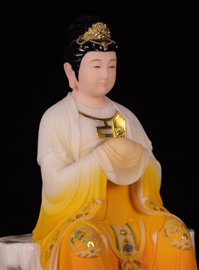 新品汉白玉眼光娘娘神像16寸泰山奶奶碧霞元君手工V中式客厅人物