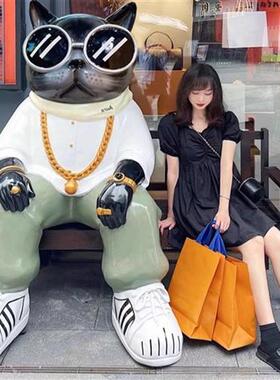 玻璃钢雕塑定制卡通人物公仔模型户外装饰大型饭店门口吉祥物摆件