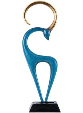 鹿雕塑摆件玻璃钢客厅玄关大型轻奢落地现代抽象创意艺术品可定制