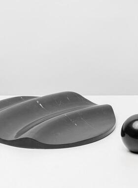 现代可及的豪华大理石弯曲托盘装饰模型房电视柜装饰脸盆装饰工艺