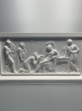 丹麦博物馆覆制人物雕塑平浮雕艺术品石膏雕像装饰饰品立体版画