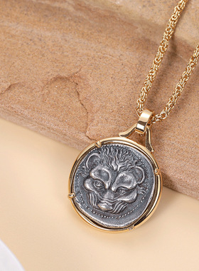 纯银s925罗马古希腊气质做旧大力