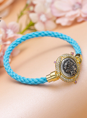 纯银古币手链复刻古希腊水仙女神