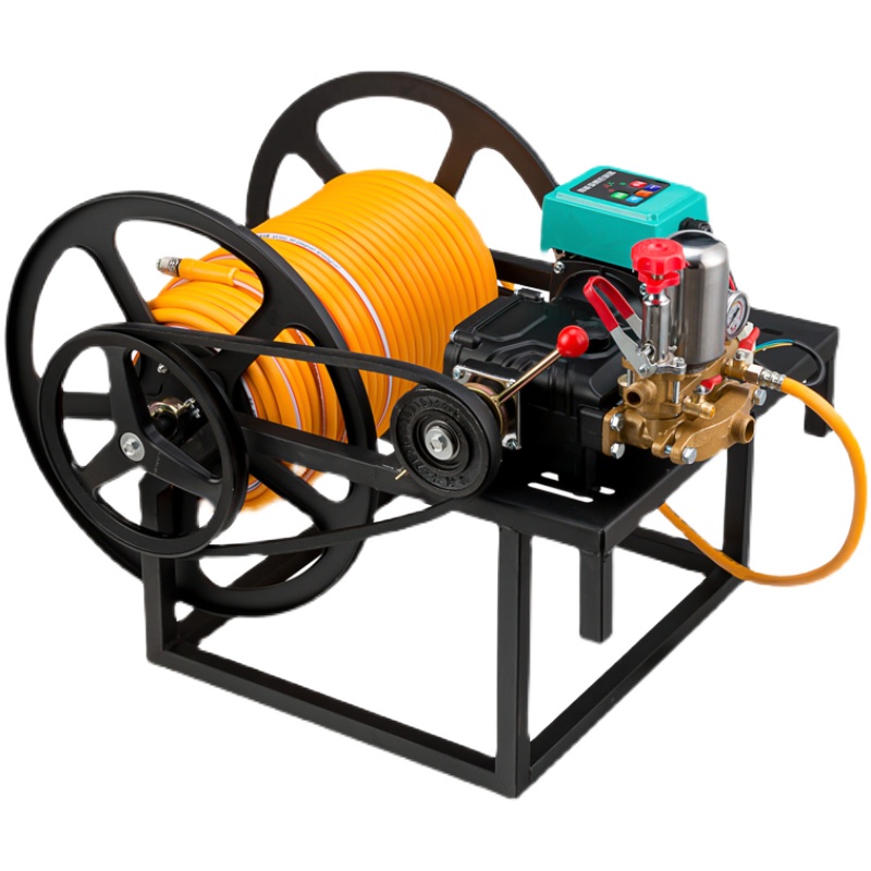 高压新式喷雾器电动48/60v220v农用打药机农用全自动收管卷管三轮 - 图3