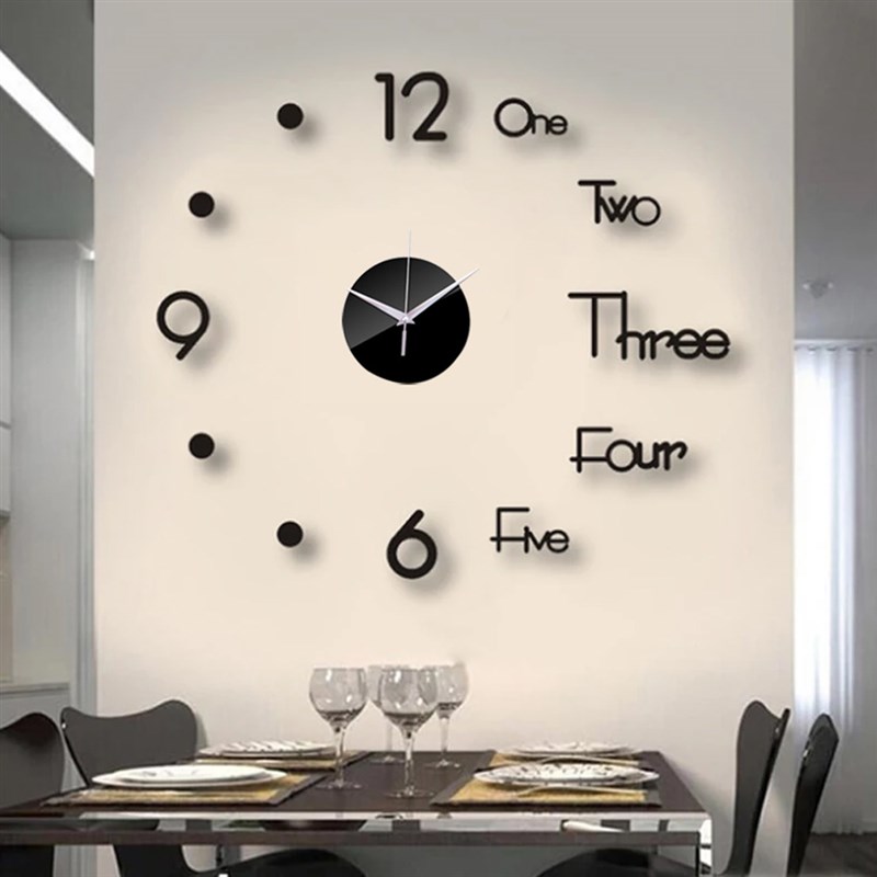 新品DIY Creative Digital Acrylic Wall Clock Quartz Frameless - 图0