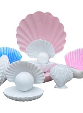 玻璃钢大贝壳珍珠扇贝模型雕塑幼儿园海洋主题婚庆背景装饰品摆件