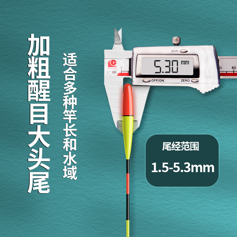 加粗大头尾夜光漂咬钩变色日夜两用电子漂醒目鲫鱼大物鲢鳙浮漂 - 图0