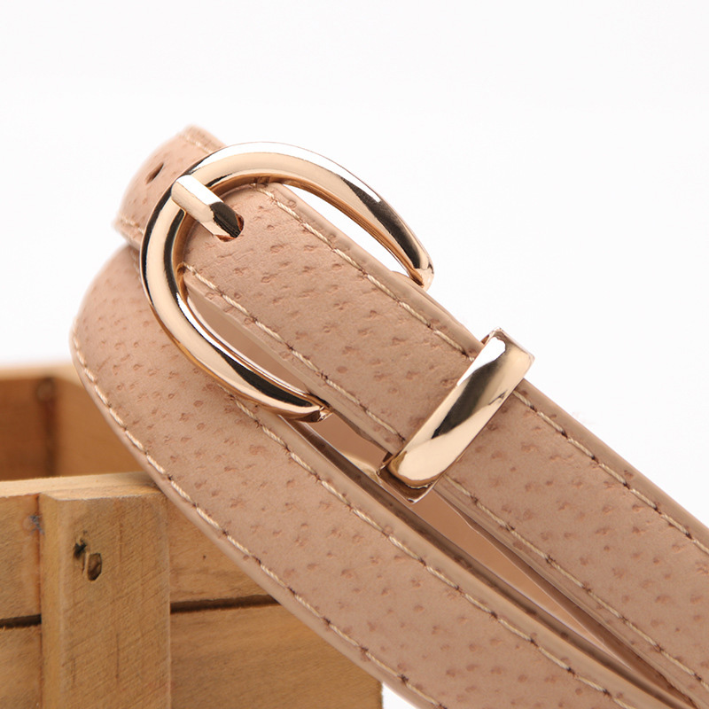 推荐Thin Leather Female Belt Strap Black White Brown Women B - 图2