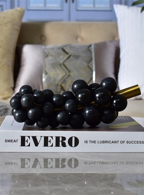 大理石葡萄摆件北欧现代装饰品创意摆件样板房别墅茶几轻奢摆件