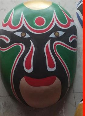 玻璃钢雕塑京剧川剧脸谱火锅店农家乐餐厅中式装饰大型脸谱壁挂件