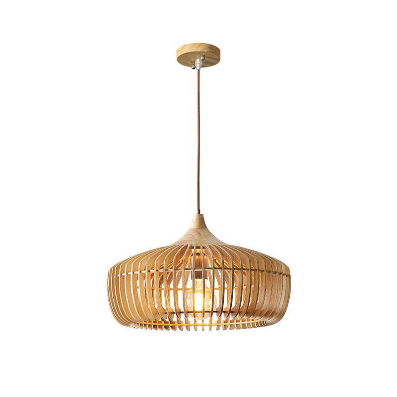 北欧现代简约餐厅木艺灯火锅店饭店民宿卧室创意原木鸟笼南瓜吊灯,淘宝优惠券,粉丝福利购,淘宝优惠卷