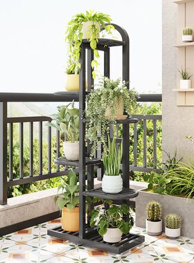 花架子客厅金属多层铁艺花架室内绿萝盆阳台花盆植物摆放置物架