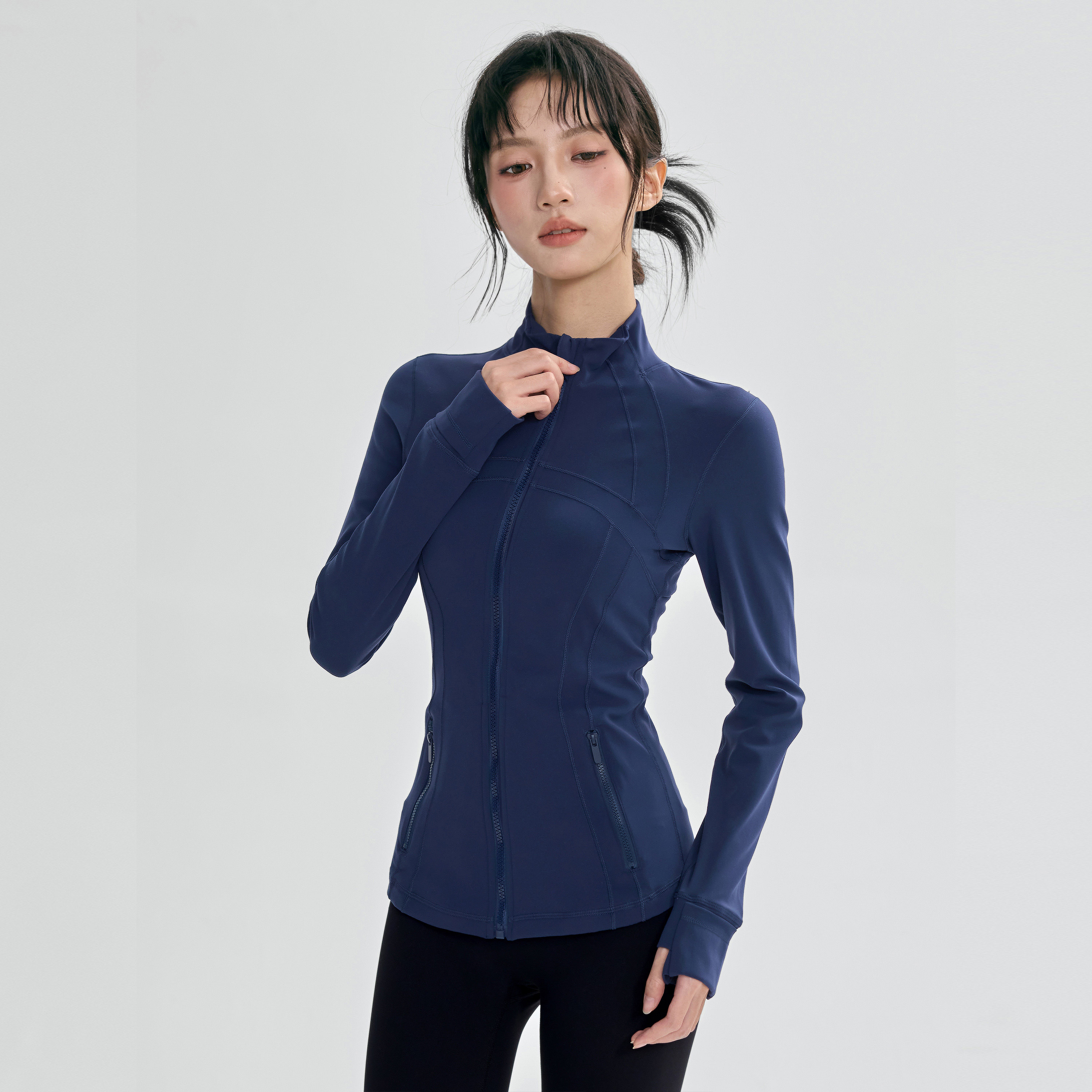 TEETKE运动外套女秋冬修身立领速干骑行服跑步健身瑜伽服上衣,淘宝优惠券,粉丝福利购,淘宝优惠卷