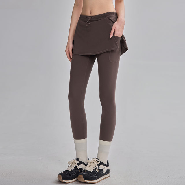 TEETKE thin velvet two-piece yoga culottes