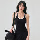 TEETKE contrasting color racer-shaped tank top with chest pads