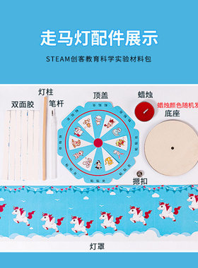科教前沿幼儿园小学生儿童diy走马灯科技小制作科学实验套装