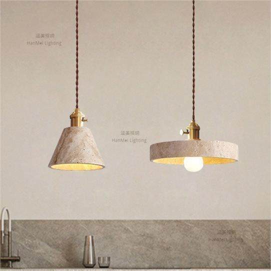 现代奶油风黄洞石吊灯餐厅卧室床头民宿全铜长线吊灯,淘宝优惠券,粉丝福利购,淘宝优惠卷