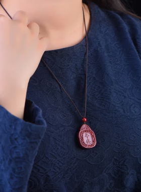 朱砂平安无事牌吊坠男女士钥匙扣高含量紫金砂平安牌包包挂件男女