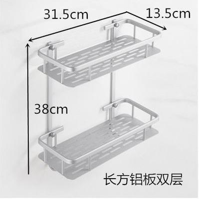 太空铝浴室角架置物架壁挂卫生间置物架层架毛巾架卫浴五金挂件-图0