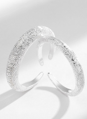 s925纯银璀璨星河戒指女冷淡风ins小众高级感磨砂波光粼粼关节戒