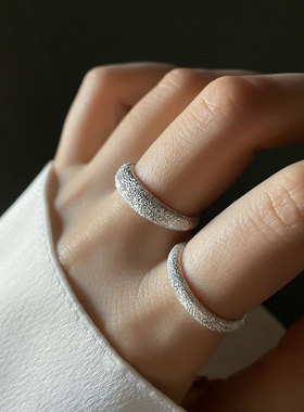 s925纯银BlingBling敲闪戒指星空银河系列闪耀璀璨开口指环女