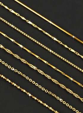 新概念s925纯银配链 瓜子链盒子o字水波锁骨链元宝满天星蛇骨项链