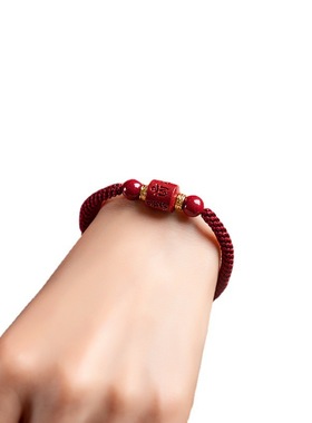 六字真言红绳手链情侣款手工编织轻奢小众高级感原創设计情侣手链