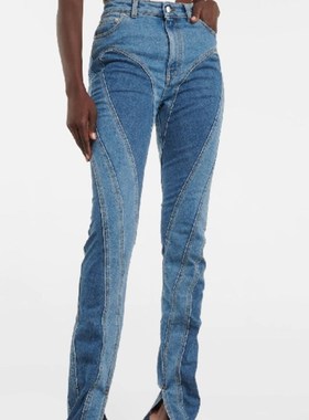 极速DEAT 2022 new autumn and winter high waist denim contras