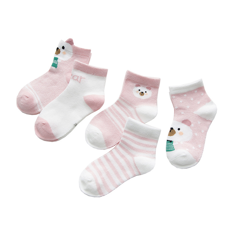 新品5Pairs/lot 0-2Y Infant Baby Socks Baby Socks for Girls C - 图3