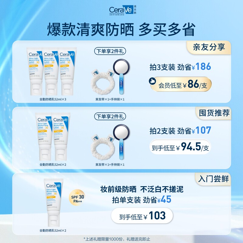 【海外店】适乐肤无油防晒清爽防晒霜轻薄不粘腻SPF30