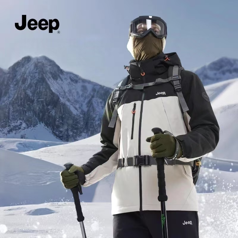 jeep吉普官方2024秋冬新款男士冲锋衣户外三合一两件套情侣外套K