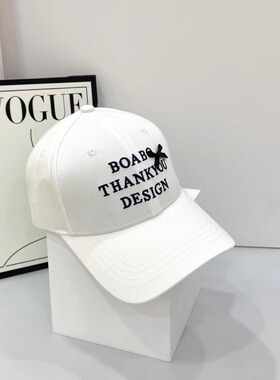 潮牌字母硬顶棒球帽女2025新款蝴蝶结装饰时尚减龄鸭舌帽显脸小潮