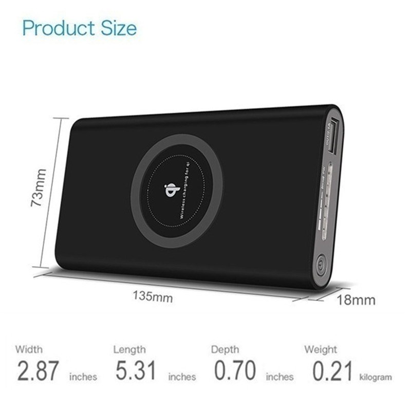 推荐30000mAh Qi Wireless Power Bank Large Capacity External - 图3