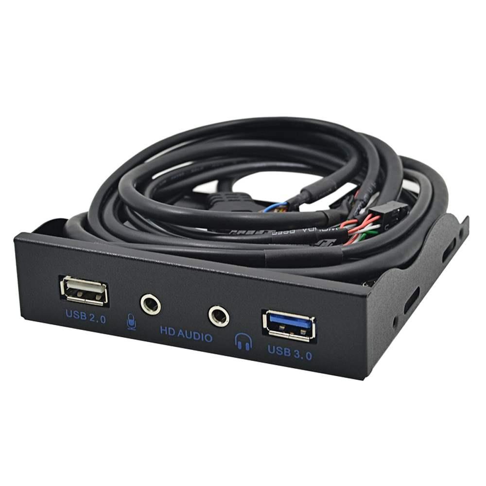 网红High Quality 20Pin 4 Ports USB 2.0 USB 3.0 Hub HD Audio - 图0