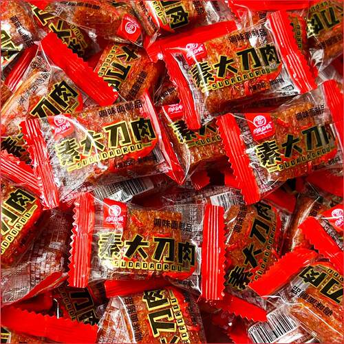 素大刀肉辣条8090后儿时怀旧素面筋麻辣香辣小吃网红学生休闲零食 - 图3