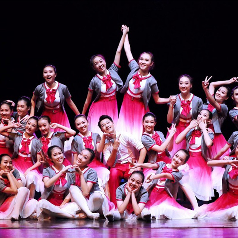 中小学生青春纪念册舞蹈演出服女孩毕业季六一大合唱朗诵表演服装