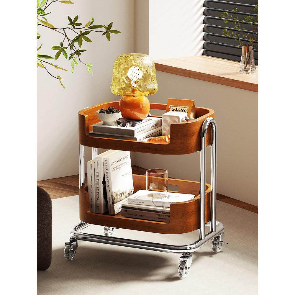 中古移动沙发边几客厅零食小推车置物架落地多层小茶几餐边柜收纳,淘宝优惠券,粉丝福利购,淘宝优惠卷