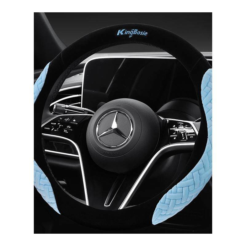 特斯拉model3专用方向盘套冬季model丫modely models/x毛绒车把套 - 图3