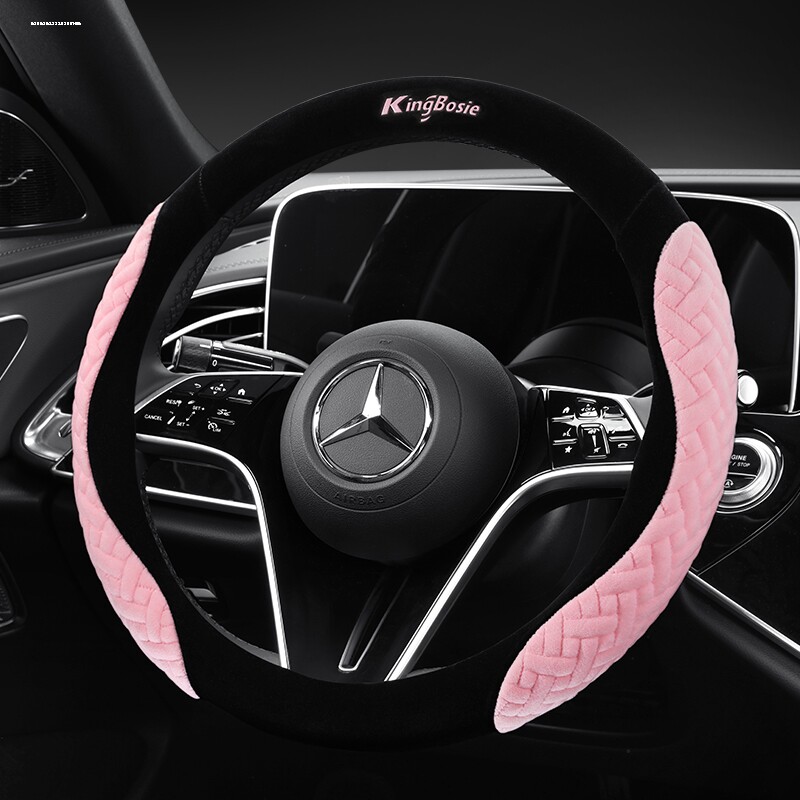 特斯拉model3专用方向盘套冬季model丫modely models/x毛绒车把套 - 图1