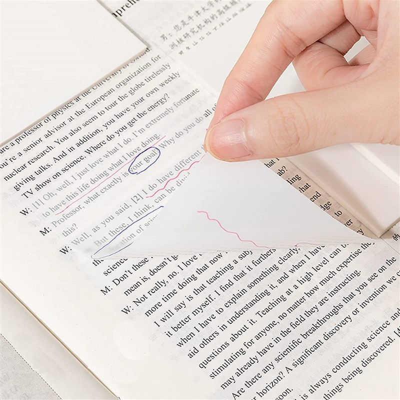 新品.Transparent Sticky Note Pads Waterproof Self-Adhesive M - 图0