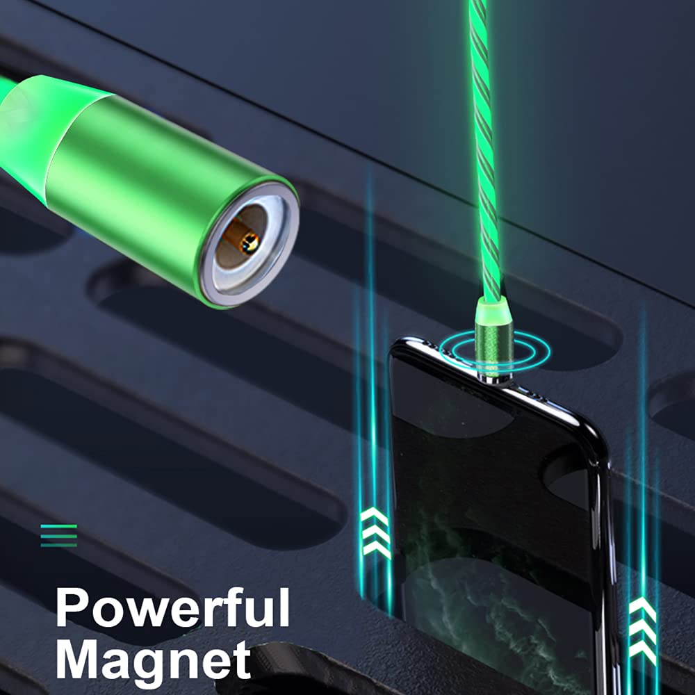 极速LED Flowing Magnetic Charging Cable Magnetic Phone Charg - 图1