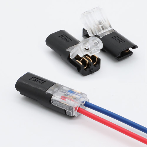 奎神电力 D2免焊接免剥线接线端子双线 互插型连接器电源导线对线 - 图0