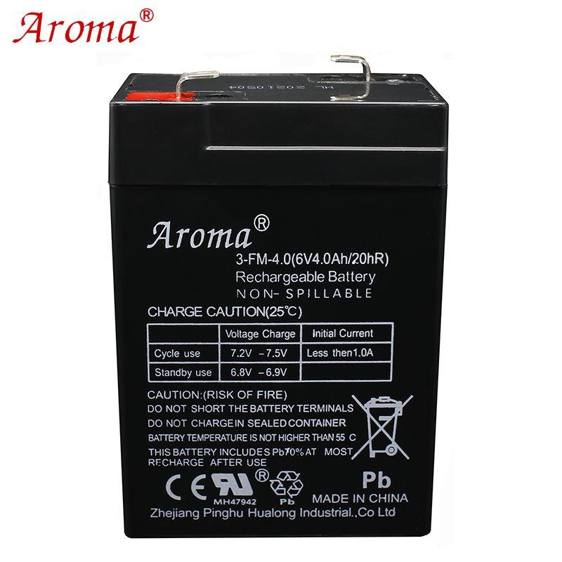 Aroma6V4.0AH3-FM-4.0电子秤台称耀华地磅吊秤铅酸蓄电池童车电瓶 - 图1