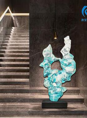 现代简约透明树脂雕塑摆件客厅售楼处样板间家居软装饰酒店工艺品