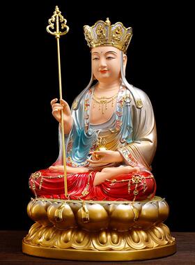 慈源阁树脂铜色地藏菩萨造像家拜地藏菩萨造像佛像卡哈三圣装饰物
