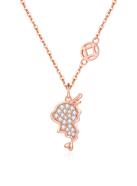 S925银璀璨心尾龙项链女项饰